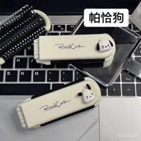 Lược gấp di động mini, đệm tiện dụng cho tóc mái, túi khí đặc biệt cho phụ nữ, massage tóc mượt mà, gương tích hợp