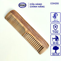 Lược gỗ Bách Xanh bằng đầu 2 loại răng Size M - 16cm COH255 - Chăm sóc tóc
