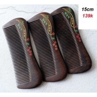 Lược gỗ khắc hoa văn 15cm