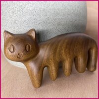 Lược Gỗ Mát Xa Hình Mèo Chống Tĩnh Điện Cho Nam Và Nữ