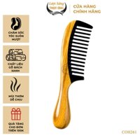 Lược Gỗ Thơm Ghép Răng Thưa (Lược Sừng Thụy Ứng) Tiện Dụng Chải Tóc Xoăn - COH261