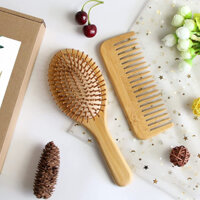 Lược gỡ tóc, lược massage, lược răng thưa chất liệu tre tự nhiên thân thiện với môi trường chống tĩnh điện