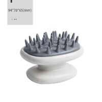 Lược gội đầu bằng silicon Xiaomi Wu Ming,Bàn chải mát xa cơ thể,Bàn chải massage da đầu, bàn chải tắm toàn thân-Light Grey