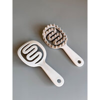 Lược gội đầu móng tay dài, bàn chải làm sạch đầu gội đầu Silicone, massage rỗng khô và ướt, dụng cụ thần thánh cho da đầu, lược làm sạch tay cầm dài