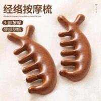 lược massage cá heo nhỏ lược tròn lược gỗ đàn hương đa chức năng lược massage lược đầu tròn di động