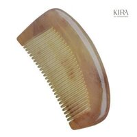 Lược massage sừng trâu tự nhiên cao cấp | Lược chải đầu dày răng mịn chống rụng tóc giảm gãy rối