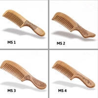 Lược Răng Thưa Gỗ Nam Mộc Xanh Matxa Da Đầu Giảm Rụng Tóc