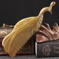 Lược sừng con Công đẹp làm quà tặng nữ(Size: XL - 21cm) Chăm sóc tóc-COH114