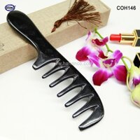 Lược Sừng massage đầu giúp lưu thông máu - COH146 (Size: XL - 20cm) Răng thưa - Horn Comb of HAHANCO -Chăm sóc sức khỏe