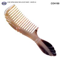 Lược sừng răng thưa chuôi lá xuất Nhật (Size: XL-20cm) gỡ rối, massa da đầu - COH169
