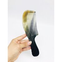 Lược Sừng Trâu Khía Màu Đen Nưa Trắng Dày Đẹp - Lược Chải Tóc Gỡ Rối Massage Đầu - Hàng Xuất Khẩu