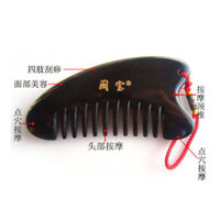 Lược sừng trâu màu đen Hokkien Treasure Unisex Massage đầu tự nhiên Giữ kích thước lớn Lược cạo-Con như trẻ em