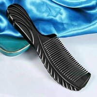 Lược Sừng Trâu Màu Đen Tự Nhiên Chống Tĩnh Điện massage Da Đầu Cho Tóc Ướt Và Tóc Thẳng