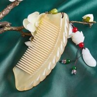 Lược Sừng Trâu Trắng Chính Hãng Di Động Influencer Phong Cách Chống Tĩnh Điện Rụng Tóc Lược Điều Trị Tóc Hộ Gia Đình Kinh Tuyến Lược Quà Tặng Tốt / Hạt 253.2