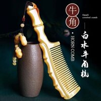 Lược Sừng Trâu Trắng Dày Nữ Lược Hộ Gia Đình Lược Chải Tóc Mật Độ Chống Tĩnh Điện Lược Răng Trị Liệu Tóc Kinh Tuyến Lược