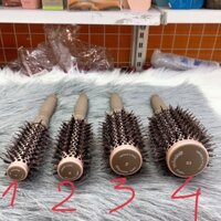 Lược tròn sấy tóc bằng gốm sắt, Lược chải tóc hình tròn chịu nhiệt 4 size tuỳ chọn