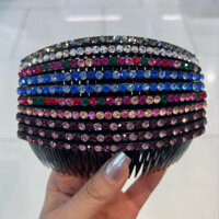 Lược xước nhựa dẻo đính xoàn cao cấp 12cm, cài xước tóc nữ