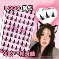 Luoduo 10 Hàng Không Keo Nghịch Ngợm Elf Lông Mi Dày Uốn Tự Nhiên Mô Phỏng Lông Mi Giả Pure Desire Truyện Tranh Barbie Mirroring D11E