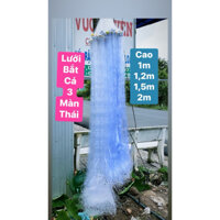 Lưới bắt cá tôm, lưới đánh cá 3 màn lưới, cao 2m-1,5m-1,2m... dài có 90/100m và 45/50m