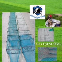 Lưới bát quái bắt tôm cá,lưới lồng bắt tôm cua ,cá giá rẻ 29 khung dài 8m(thân 1.4 sợi 3 trắng và xanh,đuôi 1cm)