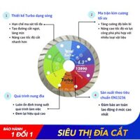 Lưỡi Cắt Đa Năng 100mm KingTom Sắc Màu - Cắt Gạch men , Bê tông