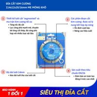 Lưỡi Cắt Gạch 100mm KingTom  Me Mỏng Khô - Siêu Bén, Siêu Bền