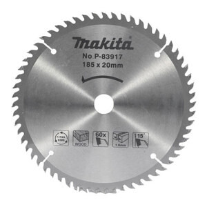 Lưỡi cắt gỗ 185mm 60 răng Makita P-83917