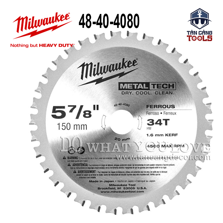 Lưỡi cắt kim loại Milwaukee 34T 149mm 48-40-4080