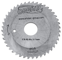 Lưỡi cắt ống inox dạng quỹ đạo hãng Orbitec, HSS,  68mm, 72 răng , cắt cho độ dày ống 1- 3mm