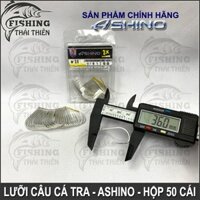 Lưỡi Câu Cá Ashino Thép Trắng Độ Cứng 3X Có Ngạnh Xỏ Lỗ Dùng Câu Sông Câu Biển Các Loại Cá Lớn, Câu Cá Tra Giải