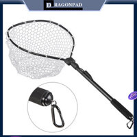 Lưới Câu Cá Cao Su Dragonpad Với Tay Cầm Cực Hợp Kim Nhôm Kính Thiên Văn 1.48ft-2.79ft, Cần Câu Cá Với Carabiner Phát Hành Từ Tính Cho Thuyền Kayak Canoe