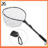 Lưới Câu Cá Cao Su SPG Với Tay Cầm Cực Hợp Kim Nhôm Kính Thiên Văn 1.48ft-2.79ft, Cần Câu Cá Với Carabiner Phát Hành Từ Tính Cho Thuyền Kayak Canoe