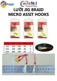 LƯỠI CÂU CÁ - LƯỠI JIG TÓM SẴN BRAID MICRO ASSIST HOOK