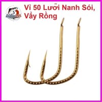 Lưỡi câu cá nanh sói vẩy rồng COMBO 50 Lưỡi From To Săn Hàng Chất Liệu Thép Carbon