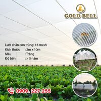 Lưới chắn côn trùng Goldbell (Chuông Vàng) 18mesh dạng tấm khổ 2mx5m