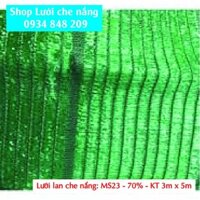 Lưới Che Nắng Cho Cây: KT 3m x 5m - MS25 -  độ che phủ 70%