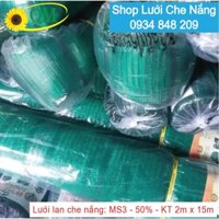 Lưới che nắng Thái Lan - MS03 - 2m x 15m - phủ 50%