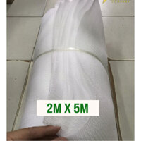 Lưới che nắng,tán mưa chắn côn trùng  dệt kim ,tấm lẻ sẵn khổ 2m x 5m (màu trắng)
