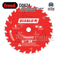 Lưỡi Cưa Gỗ Hợp Kim Diablo 165 x 16 mm x 24T Freud D0624