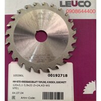 lưỡi cưa nhỏ hiệu Leuco sx tại Đức trên máy cưa bàn trượt cắt ván công nghiệp D120x 3.0-3.9x d20 Z=24 răng (1 mảnh)
