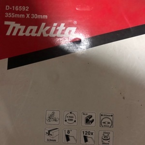 Lưỡi cưa nhôm hợp kim 120 răng Makita D-16592, 355x120Tx25.4