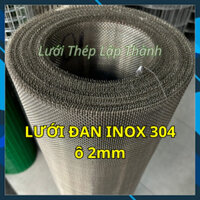 Lưới đan inox 304 lỗ 2mm (10mesh) dây 0.6mm khổ 1m - Lưới chống côn trùng hàng dày, inox cao cấp không rỉ sét