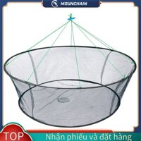 Lưới Đánh Bắt Cá Tôm Cua Có Tay Cầm Và Dây Thừng Có Thể Gấp Gọn