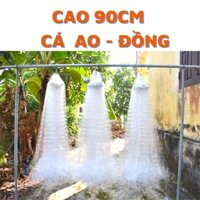 Lưới đánh cá ao, đồng, cao 90 cm, cá rô phi, hàng lưới nhiều ruột, sợi chắc