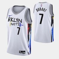 Lưới Đánh Lửa Brooklyn Chuyên Dụng Chất Lượng Cao #Áo Bóng Đá Màu Trắng Số 7 Kevin Durant 2022-23