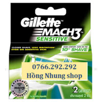 Lưỡi Dao Cạo Gillette Mach 3 Sensitive Vỉ 2 Cái