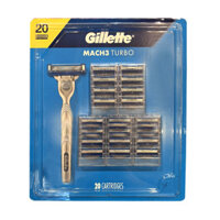 Lưỡi dao cạo râu Gillette Mach3 Turbo 20 lưỡi