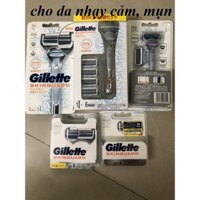 Lưỡi dao cạo râu Gillette Skinguard dành cho da nhạy cảm và lưỡi Fusion Proglide, Proshield Nhật nội địa