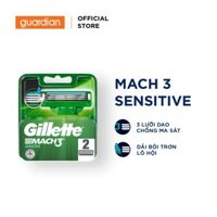 Lưỡi Dao Cạo Râu GILLETTE Mach3 Sensitive - Hộp 2 Lưỡi