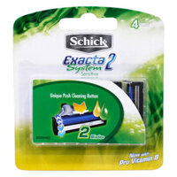 Lưỡi Dao Cạo Schick Exacta 2 System Sensitive (Vỉ 4 Cái)